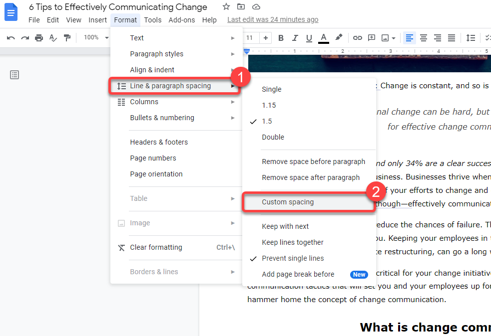 Como excluir uma página no Google Docs