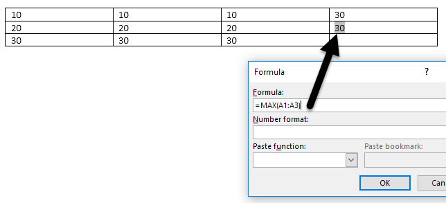 Comment créer et utiliser des formules dans des tableaux dans Word