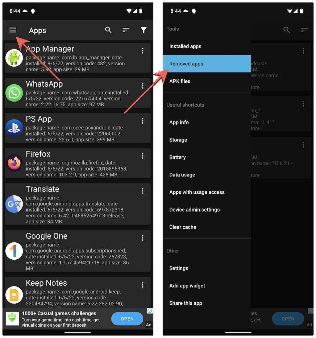 Cara Melihat Apl yang Dipadamkan Baru-baru ini pada iPhone dan Android