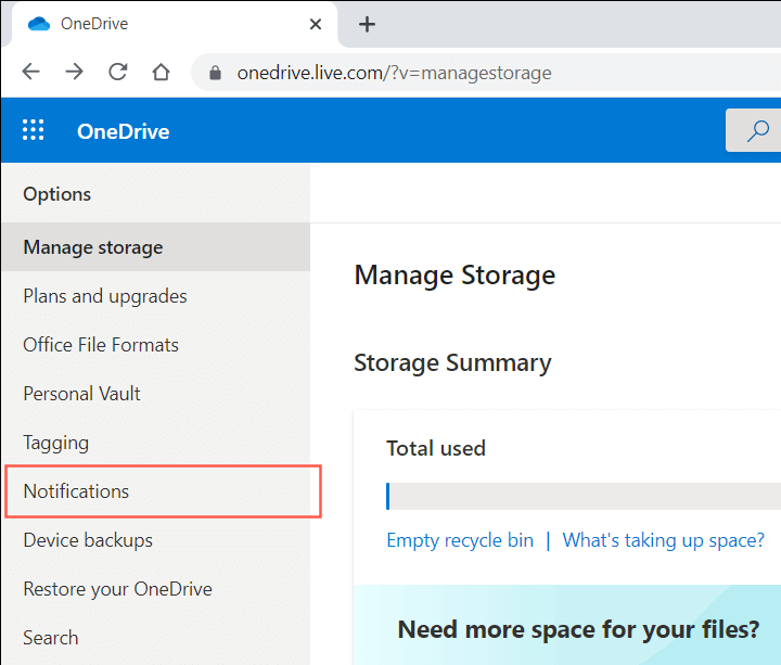OneDrive で思い出のメール送信を停止する方法