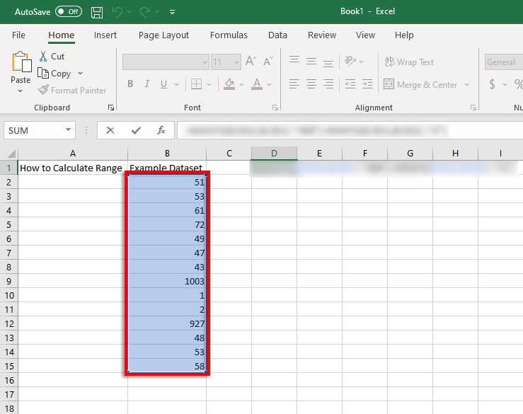 Cómo encontrar y calcular el rango en Excel