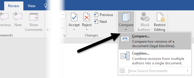 Come utilizzare Confronta e combina documenti in Word