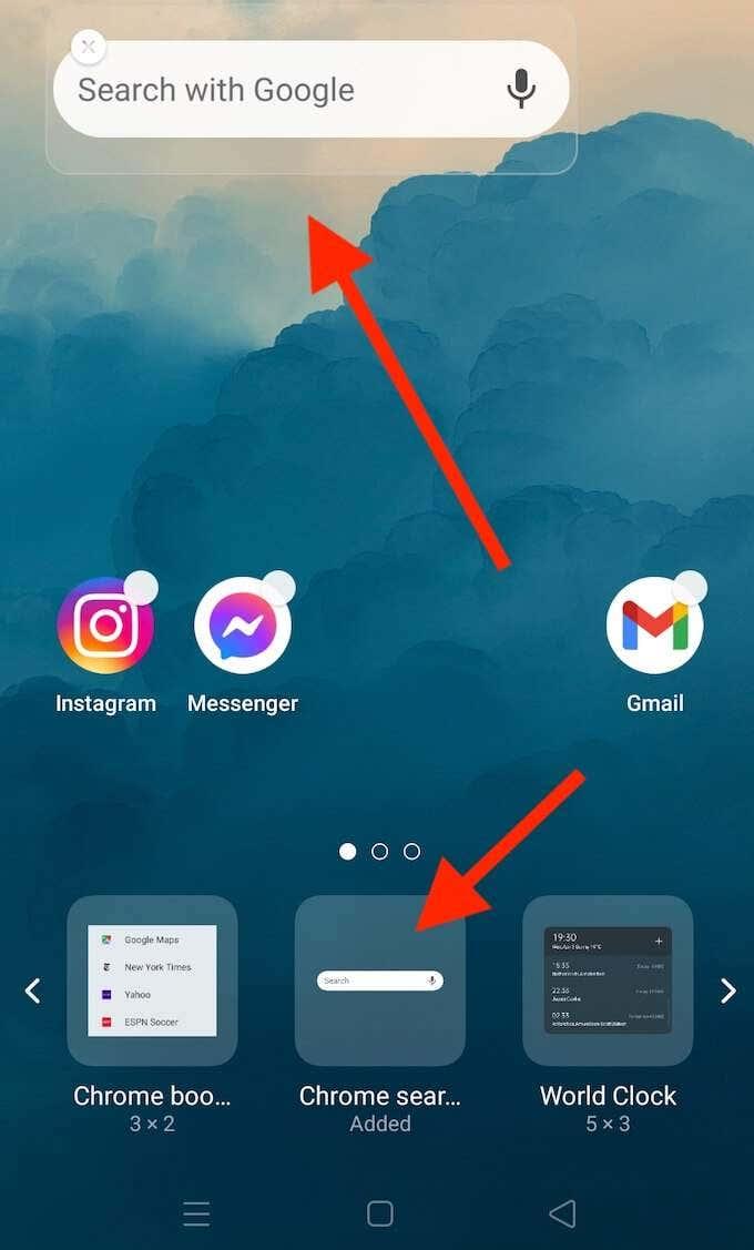 Widget della barra di ricerca di Google mancante?  Come ripristinarlo su Android