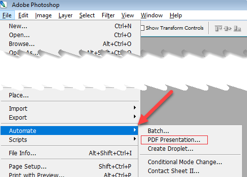 Photoshop で複数ページの PDF を作成する方法