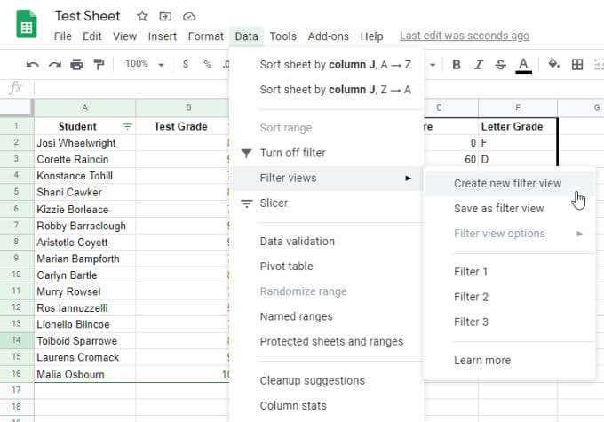 Como classificar ou filtrar por cor no Google Sheets