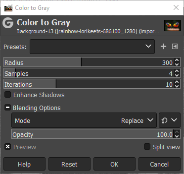 วิธีสร้างภาพขาวดำใน GIMP