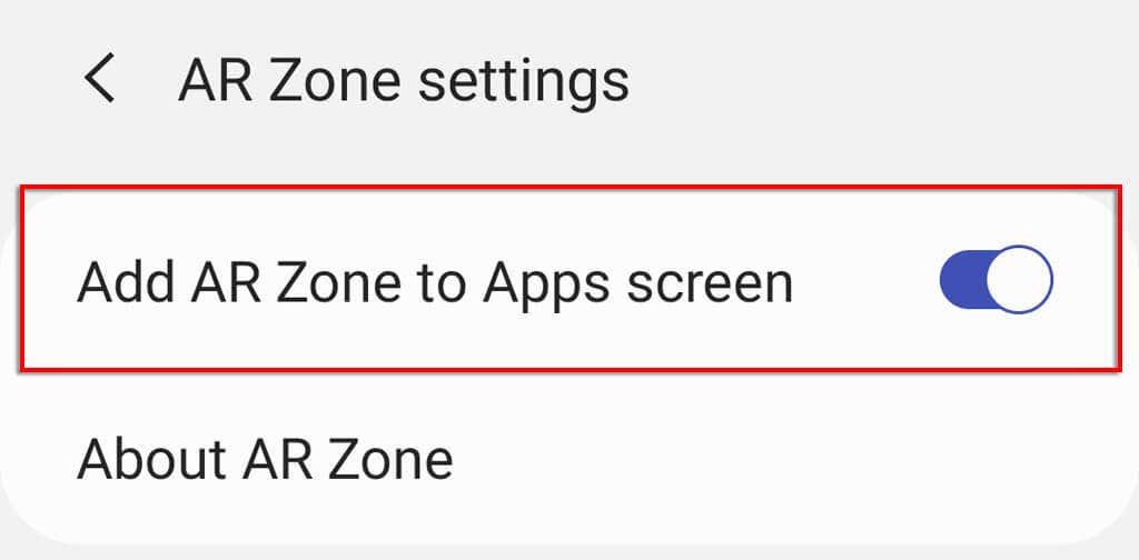 O que é AR Zone em dispositivos Samsung?