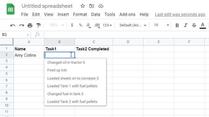 Cum să utilizați listele derulante Google Sheets