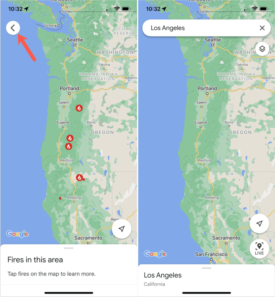 Hoe Google Maps Wildfire Tracking te gebruiken