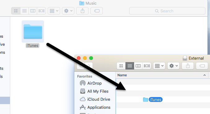 외장 하드 드라이브 또는 NAS에서 iTunes 라이브러리를 설정하는 방법