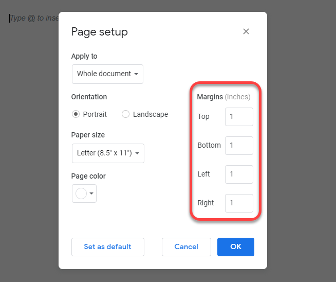 Comment supprimer une page dans Google Docs