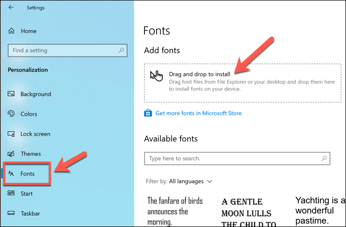 如何在 Windows 10 上安裝字體