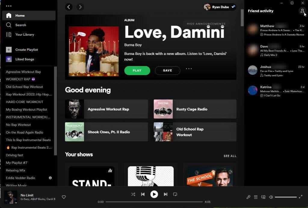 Comment voir l'activité de vos amis sur Spotify