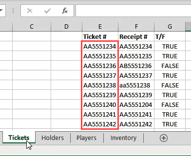 Excel で一致する値を見つける方法