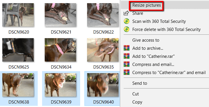 Como redimensionar fotos em massa usando o Windows 10