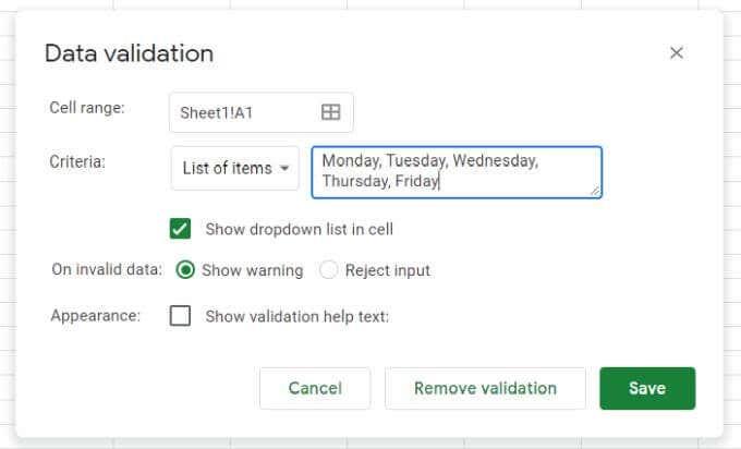 Cómo usar las listas desplegables de Google Sheets