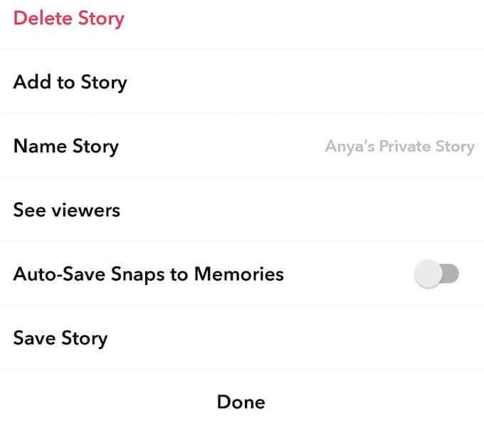 วิธีสร้างเรื่องราวส่วนตัวบน Snapchat