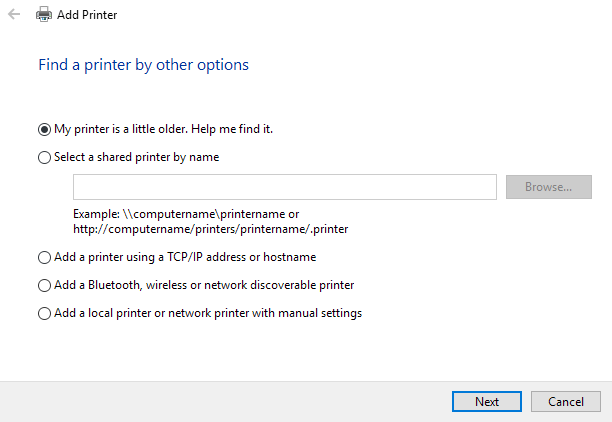 Windows 10 でワイヤレスまたはネットワーク プリンターを追加する方法
