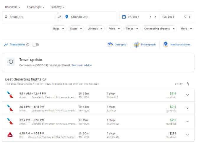 Comment utiliser Google Flights