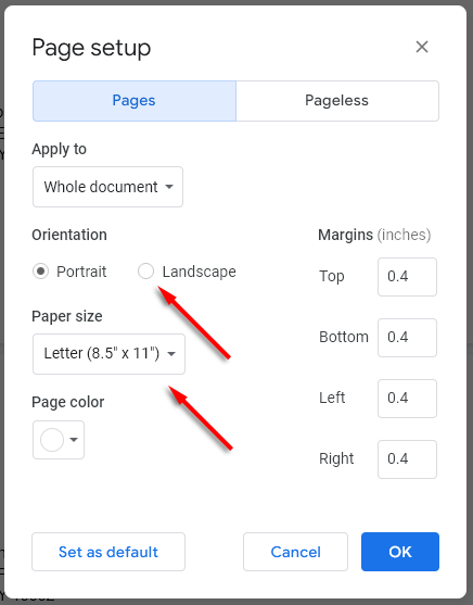 Cómo imprimir en un sobre usando Google Docs