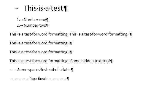 Word で書式設定マークを表示する方法