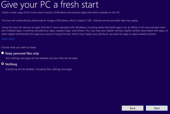 Il modo più semplice per pulire l'installazione di Windows 10