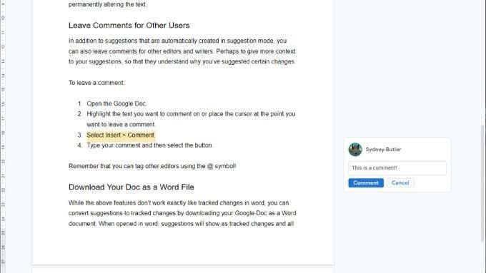 Comment suivre les modifications dans Google Docs