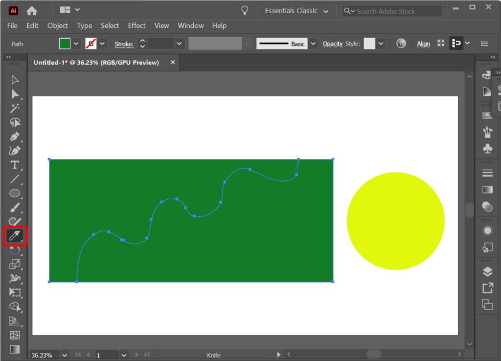 Cómo recortar una forma en Illustrator