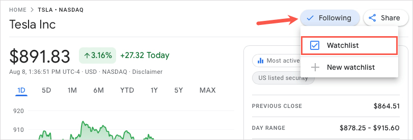 Cum să configurați o listă de urmărire a stocurilor pe Google Finance