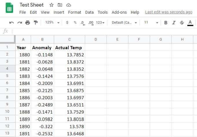 Como fazer um gráfico de linhas no Google Sheets