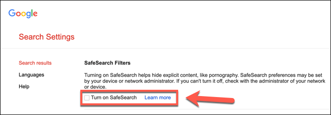 Come disattivare Google SafeSearch
