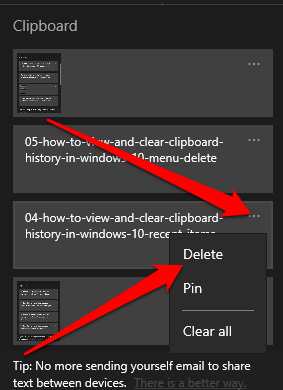 Como visualizar e limpar o histórico da área de transferência no Windows 10