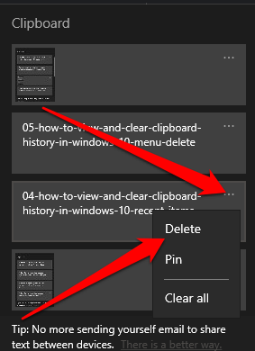 Cum să vizualizați și să ștergeți istoricul Clipboard în Windows 10