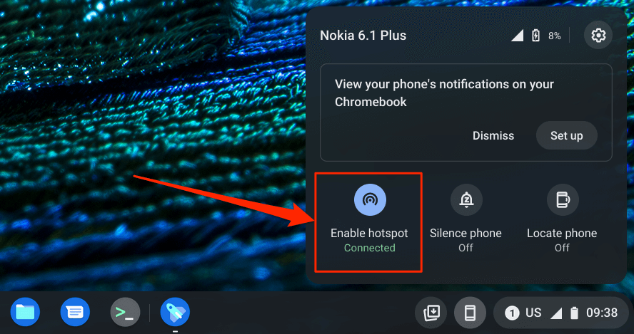 Cum să conectați un telefon la Chromebook folosind Phone Hub