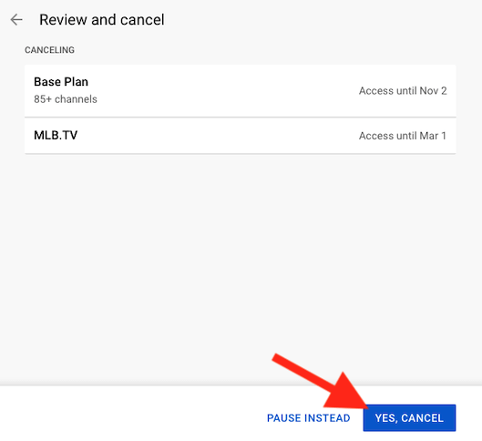 Comment annuler ou mettre en pause votre abonnement YouTube TV