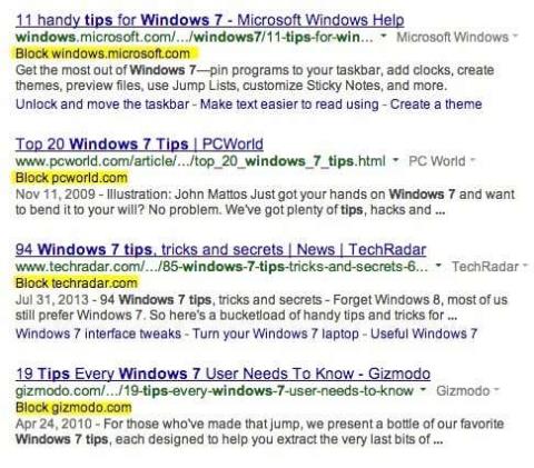如何從谷歌搜索結果中阻止某些網站