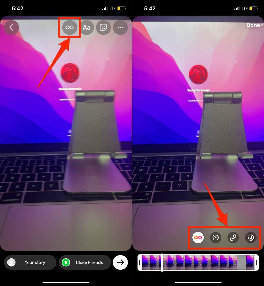 Boomerang-video's maken op Instagram en Snapchat