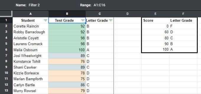 Como classificar ou filtrar por cor no Google Sheets