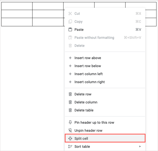 Comment ajouter, modifier, trier et diviser un tableau dans Google Docs