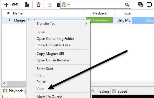 Cómo mover una descarga a medio terminar en uTorrent