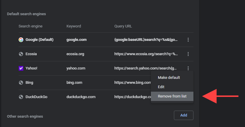 Como se livrar da pesquisa do Yahoo no Chrome