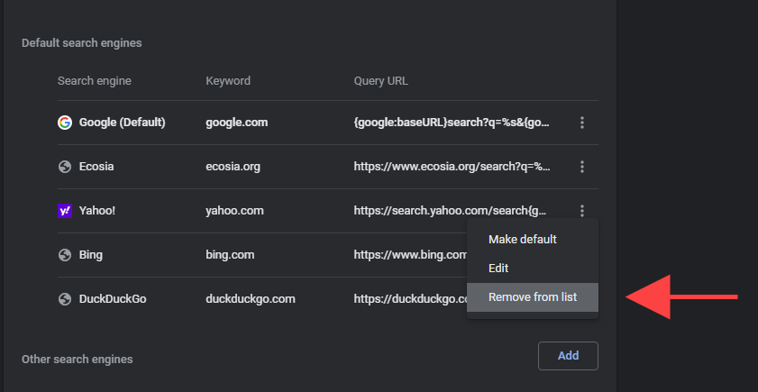 วิธีกำจัด Yahoo Search ใน Chrome