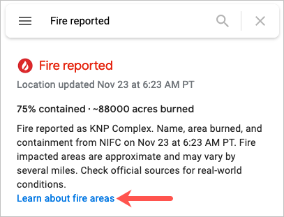 Hoe Google Maps Wildfire Tracking te gebruiken