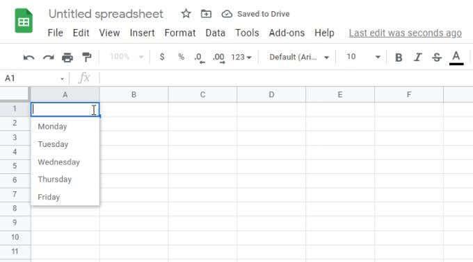 Cómo usar las listas desplegables de Google Sheets