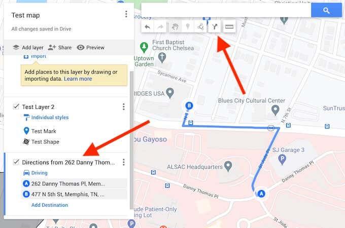 Aangepaste routes maken in Google Maps