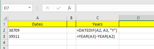 วิธีลบวันที่ใน Excel