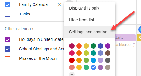 Cara Berkongsi Kalendar Google