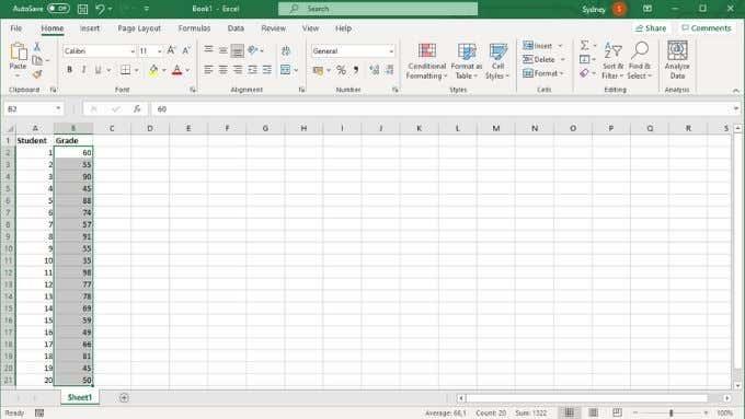 Come creare un istogramma in Excel