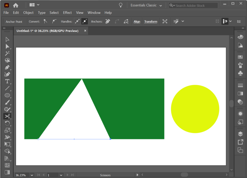 วิธีการตัดรูปร่างใน Illustrator