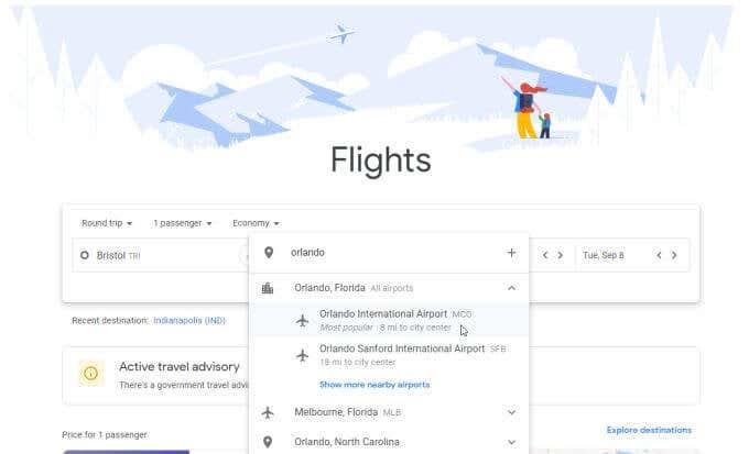 Comment utiliser Google Flights